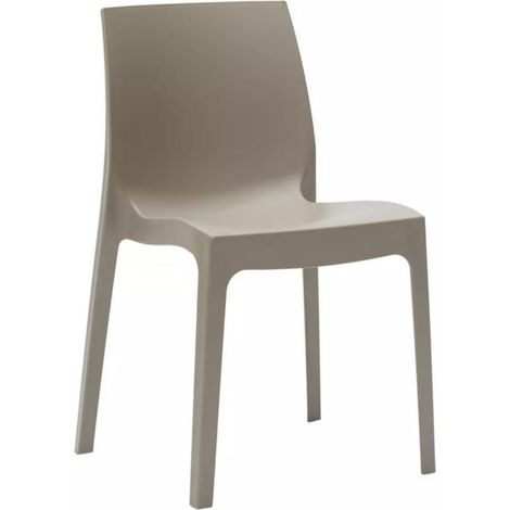 Chaise moderne polypropylène Lezane - Lot de 4-Blanc (1/5)