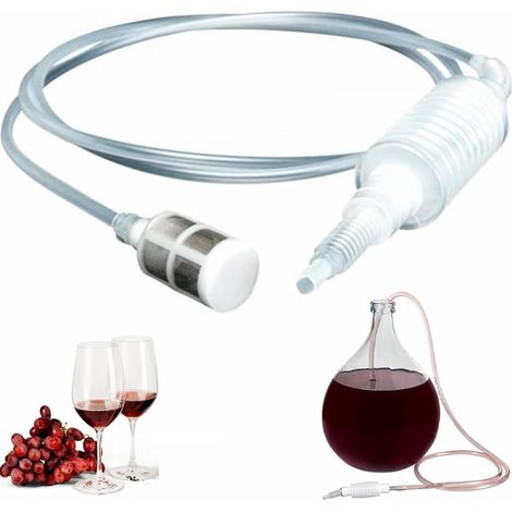 Sifone per la produzione di birra, sifone con tubo filtrante, sifone in silicone per vino e birra, tubo flessibile per sifone filtrante, per la produzione di vino e birra, erogatore di tubo riutilizza