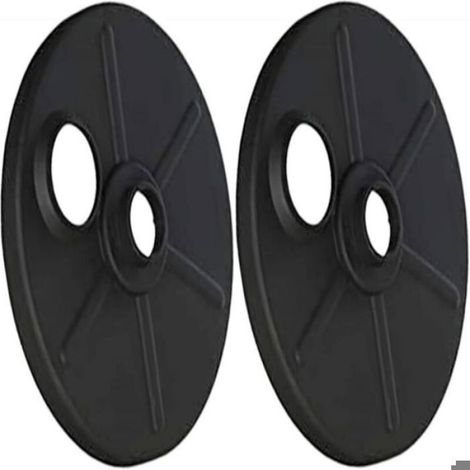 Cache-poussière pour roue de tondeuse - 532189403 - Lot de 2 - Résiste aux intempéries - Noir (1/4)