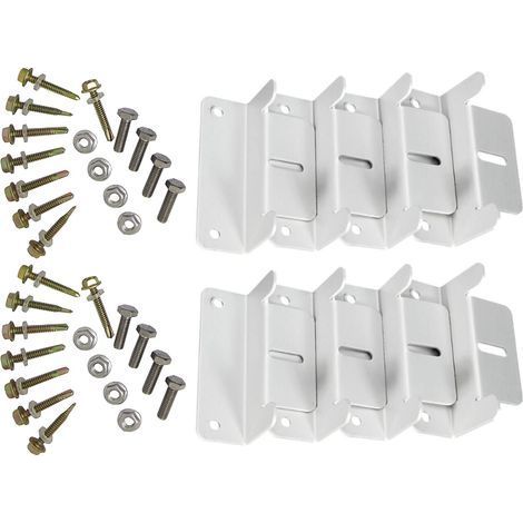 Lot de 2 systèmes de fixation en forme de Z pour montage de panneau solaire, pour caravane, bateau, voiture, camion, domicile, montage hors-réseau sur le toit (8 supports au total) (1/5)