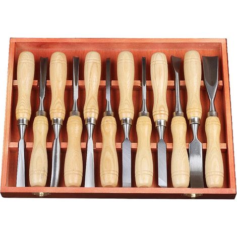 12-teiliges DIY-Holzschnitzwerkzeug-Set für Anfänger, Holzschnitzwerkzeug-Set mit Holzbox