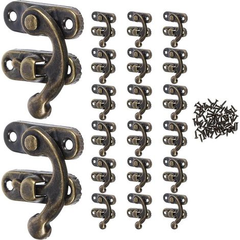 Lot de 20 fermoirs pivotants en fer Abaodam avec crochet incurvé (1/5)