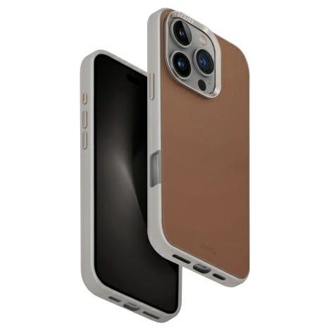 Custodia UNIQ Lyden DS per iPhone 16 Pro 6.3" con ricarica Magclick, colore caramello/avorio-caramello. (1/5)
