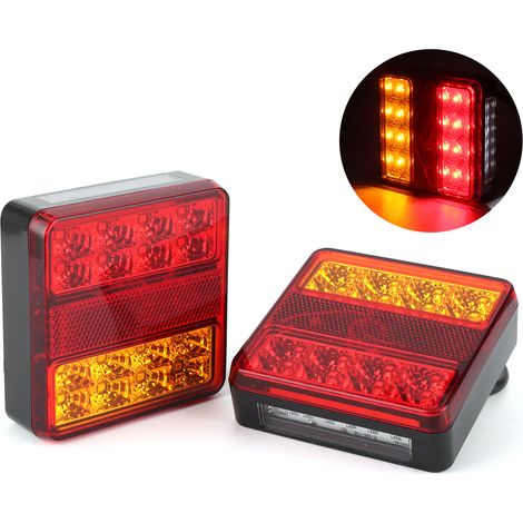 22-flammige LED-Kennzeichenbeleuchtung, ultrahelle, wasserdichte Rückleuchte (IP67) für Lkw, Anhänger und Nutzfahrzeuge (1/5)