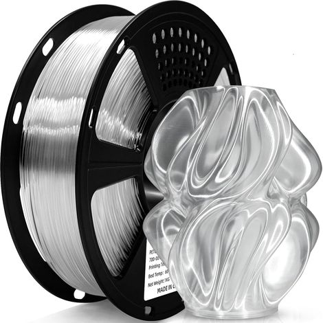 Filament PETG 1,75 mm Transparent, bobine 1kg imprimante 3D (1/5)