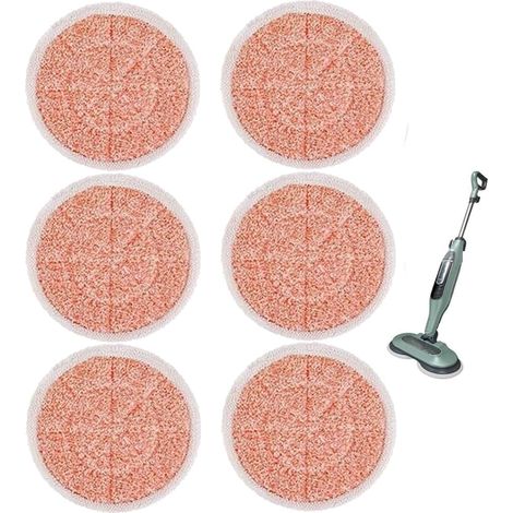 Juego de 6 almohadillas de repuesto para mopas de vapor rotativas Shark Steamer S7001 S7020 S7000AMZ S7000 S7001TGT S7201 S8201 S7005 S8001. (1/5)
