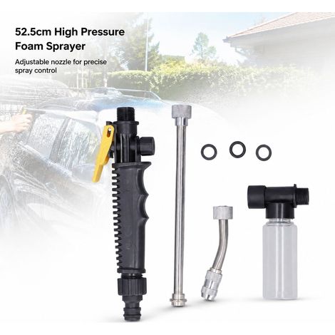 Pistola a schiuma ad alta pressione Toivize - 52,5 cm - Alluminio - Getto regolabile per lavaggio auto e giardino (1/4)