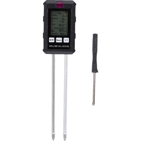 6 in 1 Soil Tester Digital Soil PH Temperature Humidity Fertility Meter for Farming Gardening Plants