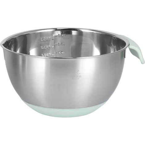 Saladier En Acier Inoxydable Avec Poignée Silicone Anti-Éclaboussures Pour Cuisine Pâtisserie 20cm (1/5)