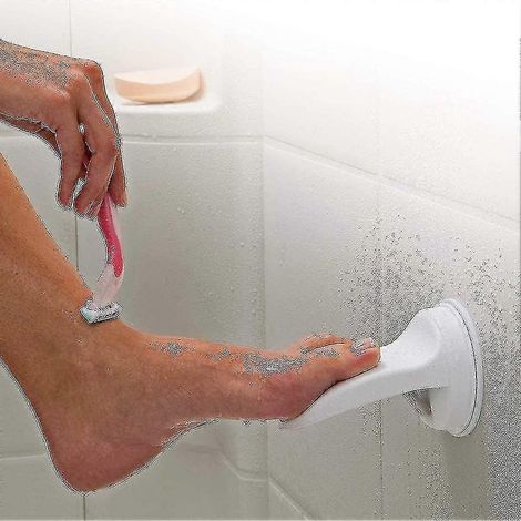 Sicherer Halt der wandmontierten Duschfußstütze zum Rasieren Ihrer Beine – Bathroom Douche Labor Savin (1/5)