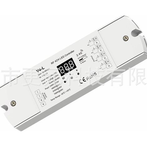 4-Channel RGBW Controller 12-48V DC 5A (Frequency Selectable) V4-L