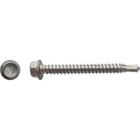 200 Vis Autoperceuses Tête Hexagonale 4.8 x 12.7 mm - DIN 7504 K - Inox A2 - D-Work