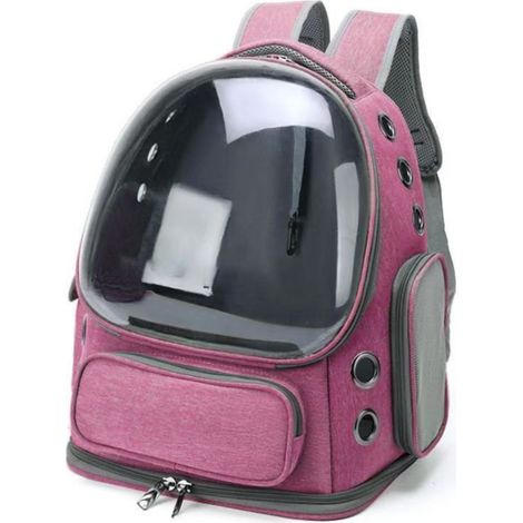 Portable Transparent Pet Backpack, Breathable and Ventilated Pet Carrier Bag, Space Capsule Design Shoulder Bag, Cat Carrier Bag, Airplane Travel (1/5)