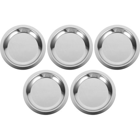 Dessous de Verre en Acier Inoxydable, Lot de 5 Sous-verres Résistants à la Chaleur pour Vin, Thé et Tasses (1/5)