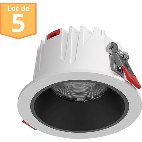 Lot de 5 spots LED Encastrables Braytron Blanc 20W 3en1 IP20