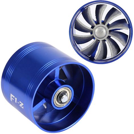Turbolader mit Einzellüfter-Turbine, Benzin- und Kraftstoffsparfunktion, 64 mm, blau (1/5)
