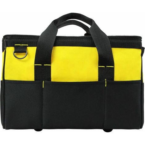 Sac d'électricien de réparation multifonctionnel, sac de rangement d'outils matériels, rangement d'outils de jardin, correspondance des couleurs noir et jaune, petit petit (1/5)