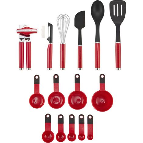 KitchenAid KO4478BXERI Küchenutensilien-Set 15 Stück(e) Schwarz, Rot, Edelstahl