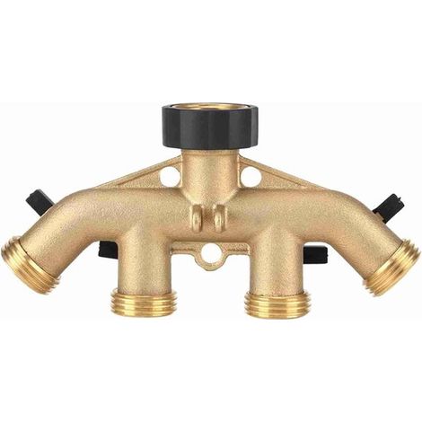 Distribuidor de tuberías de agua para jardín, distribuidor de agua de 4 piezas para riego y limpieza de jardines, con rosca europea.