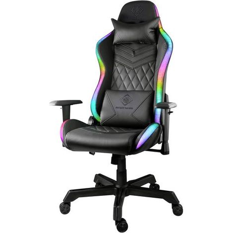 Deltaco GAM-080 Sedia da gioco nera ergonomica RGB
