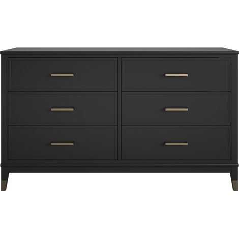 WesterleighCommode avec 6 tiroirs en mélaminé noir (1/5)