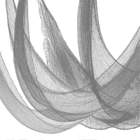Effrayant Gauze tissu Tapestry, 72x30 pouce, pour intérieur et extérieur gothique décoration pour la maison hantée,Gris (1/4)