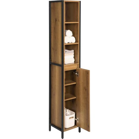 SoBuy Bathroom Tall Cabinet Storage Cabinet Freestanding Cupboard,BZR62-PF