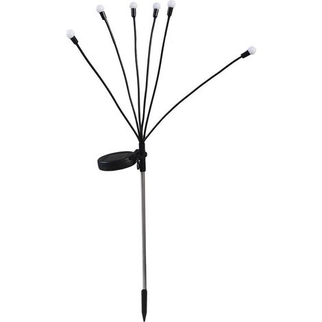 Lampadaire solaire à 6 têtes étanche, éclairage décoratif de jardin pour terrasses-AquaForge (1/5)