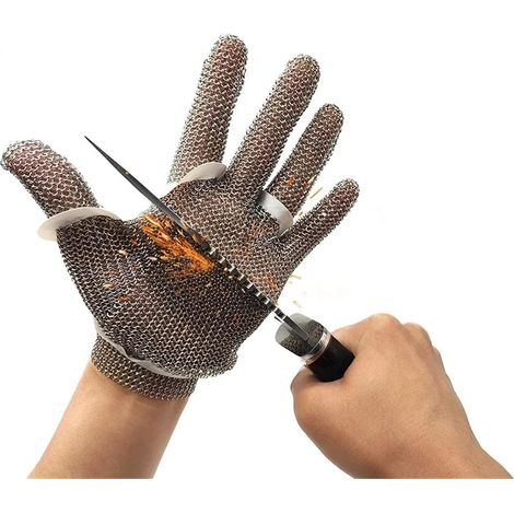 s de Protection for Le Travail, en Acier Inoxydable 316, résistants aux scies électriques et aux Machines d'abattage, et conçus for la Protection Contre Les coupures de Fils d'acier. Neufs.(XL) (1/3)