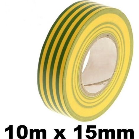 10 Rollen Scotch-Isolierung für Elektriker – 10-Meter-Bänder – GRÜN & GELB