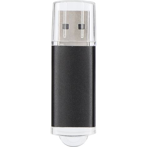 Clé USB 16GB Transparente avec Coque Noire Portable pour PC et Tablette (1/5)