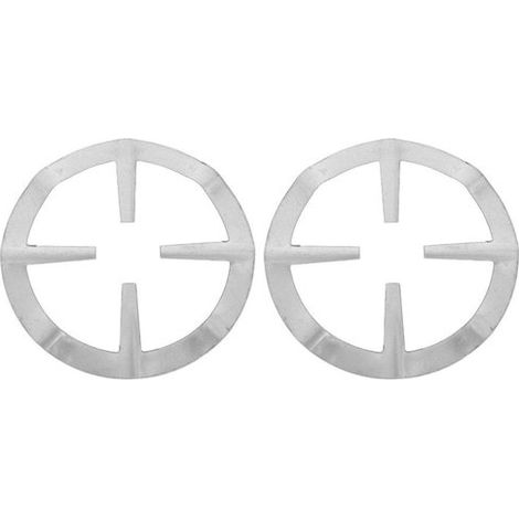 Supports pour cuisinière à gaz - Argent - Support pour machine à café - Réducteur de flamme pour brûleur à gaz - Socle pour machine à café - Lot de 2 - Fer (1/5)