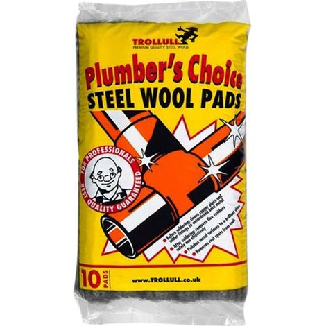 Trollull TRL771210 Plumber's Choice Steel Wool Pads 200g TRO771210