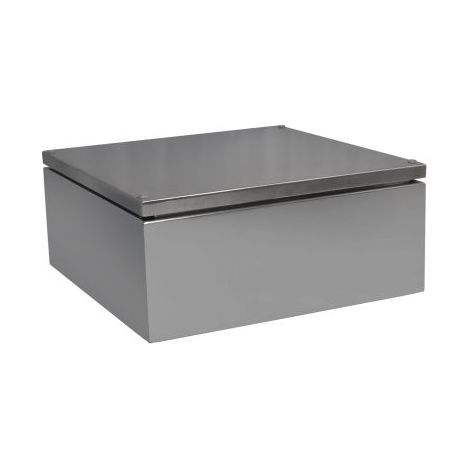 Boîtier RS PRO en Acier inoxydable 304 Acier dim. ext. 380 x 380 x 161mm, IK10, IP66 ( Prix pour 1 )