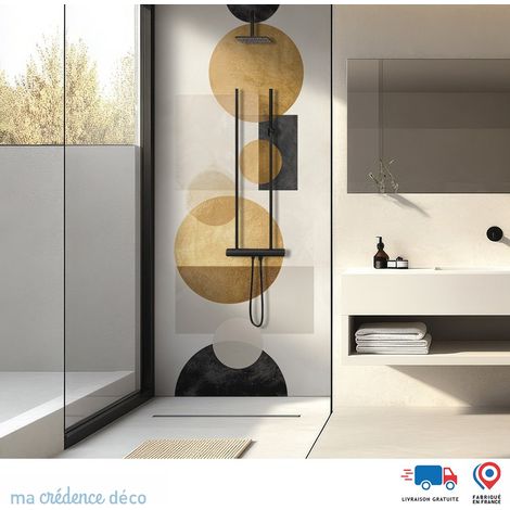 Panneau de douche : Constellation Silencieuse 4 - Couleur Ocre - Alu composite - 120 - 245 (1/3)
