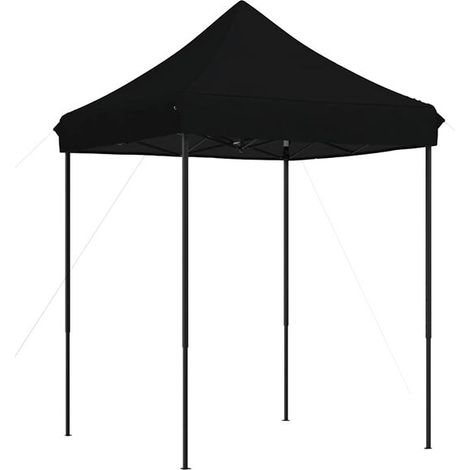 Tente de réception pliable noire, 200 x 200 x 306 cm (1/5)