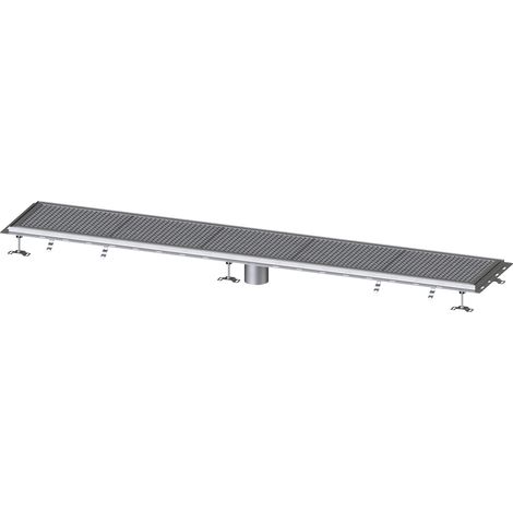 -Kastenrinne Ferrofix m. Fliesenanschlusswinkel, 400 x 2550 mm