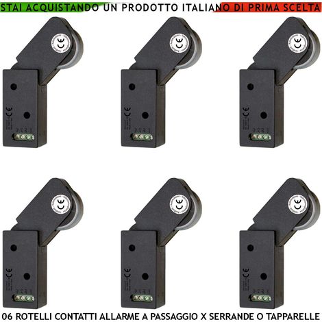 Sensore Antifurto Per Tapparella 6 Rotello Marroni Proteggonoe la Serranda dallo Strappo e Sollevamento lo Switch Mosso dalla Rotella con Gammes Genera Impulsi Veloci 50 mS Necessita di Conta Impulsi (1/2)