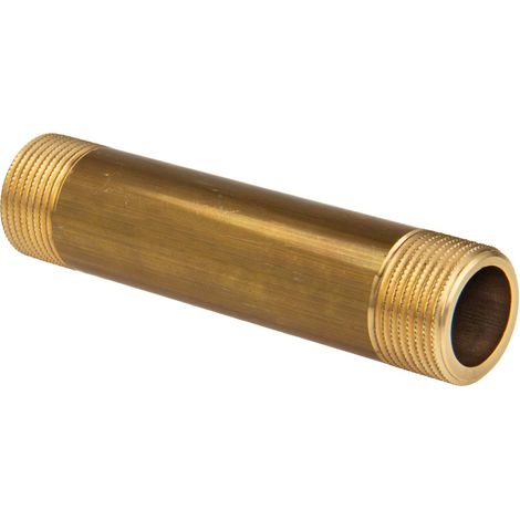 tecuro Passstück 3/4 Zoll (DN20) x 110 mm für Wasserzähler Wärmemengenzähler - Messing blank