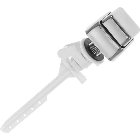 Lot de 4 Boutons-poussoirs Argentés pour Toilettes en Plastique (1/5)