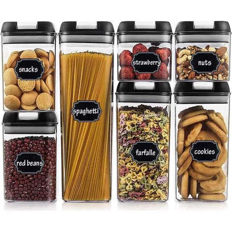 Boîtes de rangement alimentaire 7 pièces avec couvercles lot de 7 (1/4)