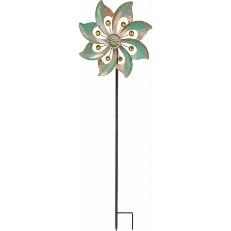 Piquet de jardin en métal pour girouette, moulin à vent étanche, décoration extérieure rotative, 95 cm (37,4 pouces). (1/5)