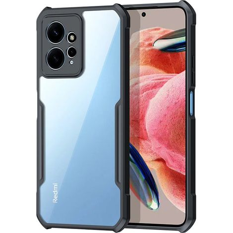 Custodia per Xiaomi Redmi Note 12 4G, ibrida anticaduta, nera (1/4)