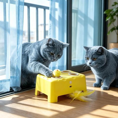Juguete interactivo para gatos recargable, 3 modos, ABS, amarillo HAVRYA (1/3)