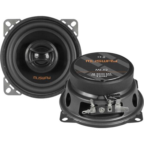 Musway ME42 - altavoces de dos vías, diámetro 100 mm, potencia RMS 60 vatios, impedancia 3 ohmios (1/4)