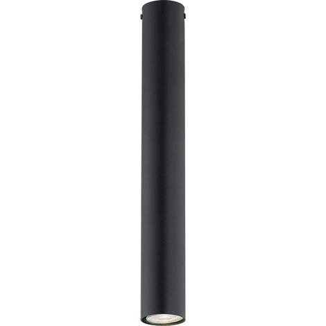 Plafoniera Moderna Faretto Tecno 1 Luce Acciaio Nero 45 Cm (1/5)