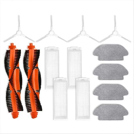 Zubehör und Ersatzteile für Saugroboter T12 / S10 / S12 / B106GL: Hauptseitenbürste, HEPA-Filter und Reinigungstuch. (1/5)