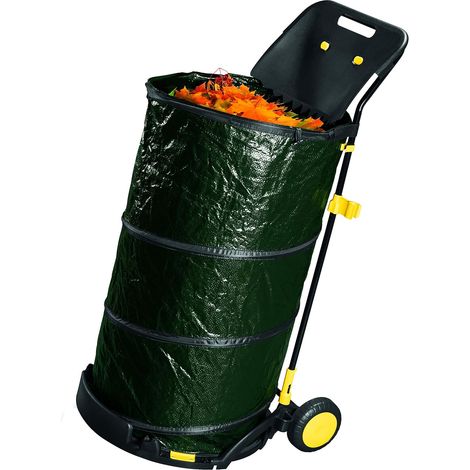 Garden Friend Carrello raccoglifoglie in acciaio verniciato con sacco pop up (1/2)