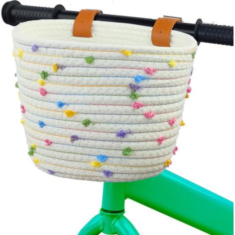 Cesta ajustable para bicicleta，bolsa para manillar de patinete，bonita cesta para manillar de bicicleta，adolescentes y adultos jóvenes (1/5)