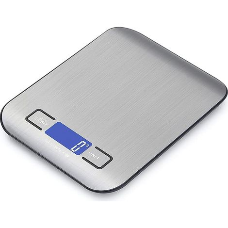 Balance de Cuisine numérique LCD électronique Ultra Mince 5kg / 1g Multi-Fonction HD rétroéclairé à Utiliser pour la Nourriture/la Cuisson/la Cuisson - Noir (1/5)